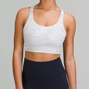 Lululemon Energy Longline Bra A-B cup Heritage Camo 2.0 Jacquard Alpine Size 4